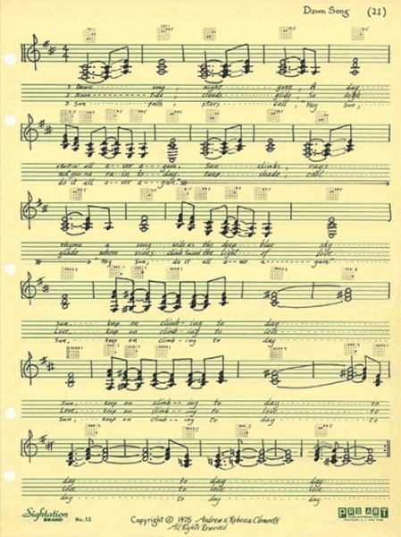 Dawn Song, written in 1972