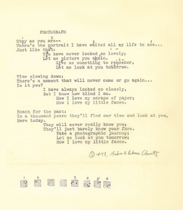 Photograph (lyrics), written in 1978