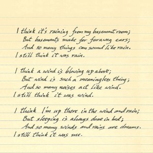 Poem Written in 1970