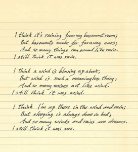 Poem Written in 1970